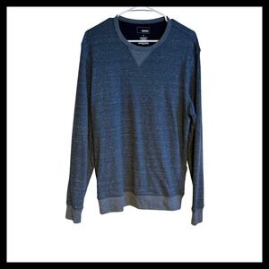 NWOT Sonoma Goods For Life Men's Blue Speckled Long Sleeve Pullover Sweater